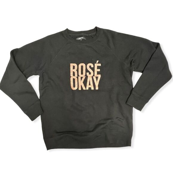 Brunette The Label “Rose Okay” Classic Crewneck Sweatshirt - Picture 1 of 7